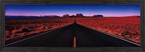 Framed Road Monument Valley Tribal Park UT USA Print