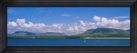 Framed High angle view of a sailboat, Donegal Bay, Republic of Ireland Print