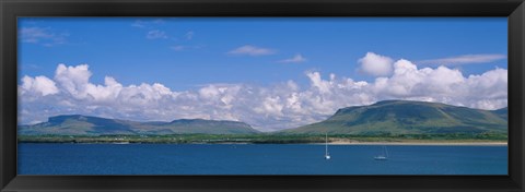 Framed High angle view of a sailboat, Donegal Bay, Republic of Ireland Print