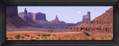 Framed View To Northwest From 1st Marker In The Valley, Monument Valley, Arizona, USA, Print