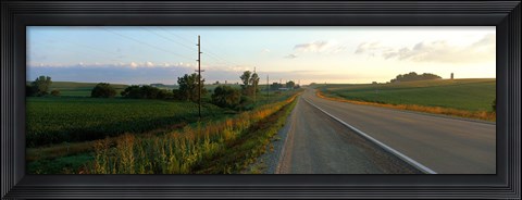 Framed Highway Eastern IA Print