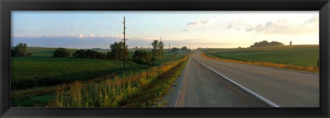 Framed Highway Eastern IA Print