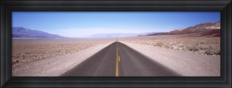 Framed USA, California, Death Valley, Empty highway in the valley Print