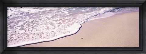 Framed High angle view of surf on the beach, The Baths, Virgin Gorda, British Virgin Islands Print