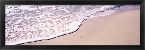 Framed High angle view of surf on the beach, The Baths, Virgin Gorda, British Virgin Islands Print