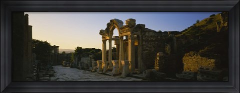 Framed Facade of a temple, Hadrian Temple, Ephesus, Turkey Print