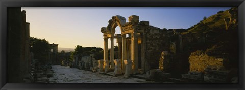 Framed Facade of a temple, Hadrian Temple, Ephesus, Turkey Print