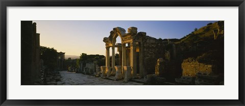 Framed Facade of a temple, Hadrian Temple, Ephesus, Turkey Print