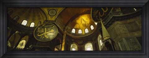 Framed Low angle view of a ceiling, Aya Sophia, Istanbul, Turkey Print