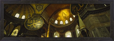 Framed Low angle view of a ceiling, Aya Sophia, Istanbul, Turkey Print