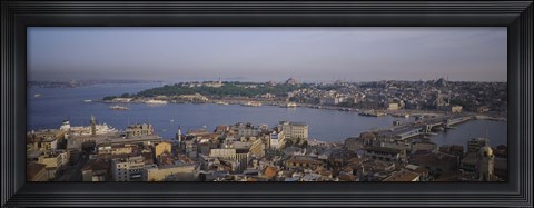Framed Istanbul shoreline, Turkey Print