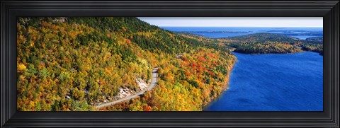 Framed Mount Jordan Pond, Acadia National Park, Maine, USA Print