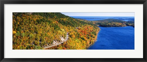 Framed Mount Jordan Pond, Acadia National Park, Maine, USA Print