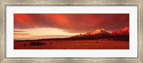 Framed Sunrise Grand Teton National Park WY Print