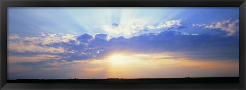 Framed Sunrise Stelle IL USA Print