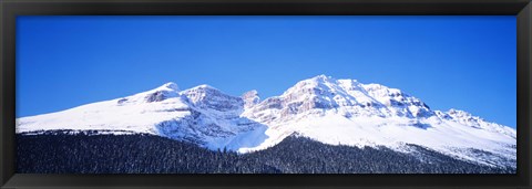 Framed Snow Covered Mountain, Banff National Park Alberta Canada Print