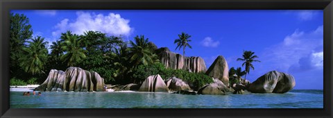 Framed La Digue, Island, The Seychelles, Africa Print