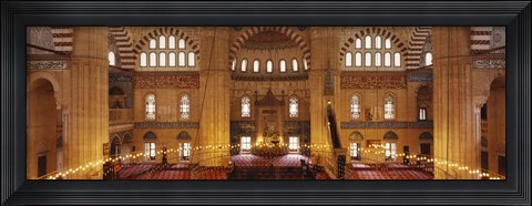 Framed Interiors of a mosque, Selimiye Mosque, Edirne, Turkey Print