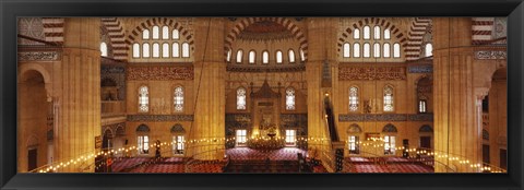 Framed Interiors of a mosque, Selimiye Mosque, Edirne, Turkey Print