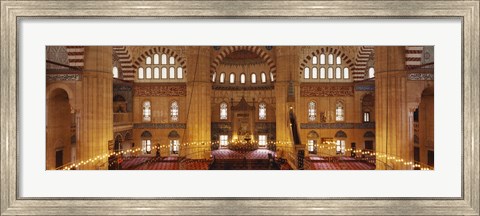 Framed Interiors of a mosque, Selimiye Mosque, Edirne, Turkey Print