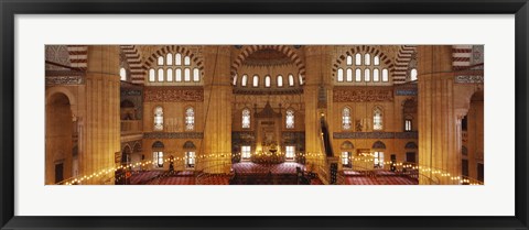 Framed Interiors of a mosque, Selimiye Mosque, Edirne, Turkey Print