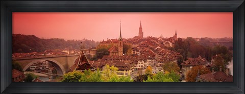 Framed Dusk Bern Switzerland Print
