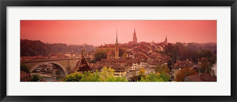 Framed Dusk Bern Switzerland Print