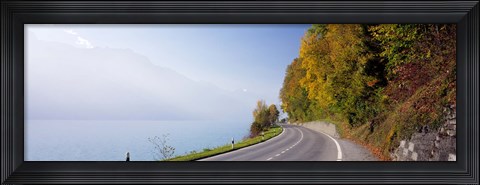 Framed Road, Lake, Brienz, Switzerland Print