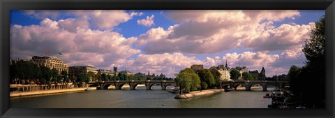 Framed France, Paris, Seine River Print