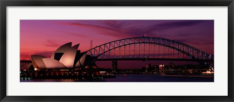 Framed Australia, Sydney, sunset Print