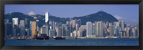 Framed Waterfront View of Hong Kong China Print