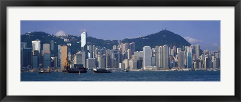 Framed Waterfront View of Hong Kong China Print