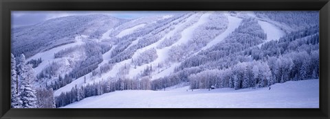 Framed Mountains, Snow, Steamboat Springs, Colorado, USA Print