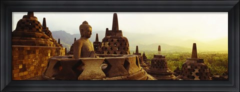 Framed Indonesia, Java, Borobudur Temple Print