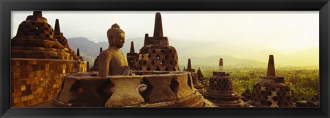 Framed Indonesia, Java, Borobudur Temple Print