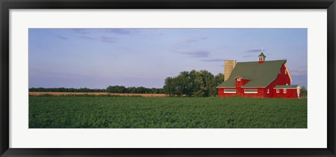 Framed Red Barn Kankakee IL USA Print