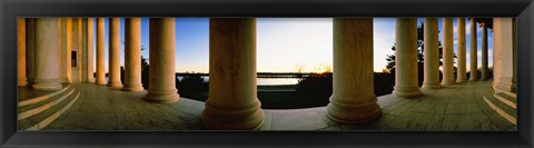 Framed Jefferson Memorial Columns, Washington DC Print