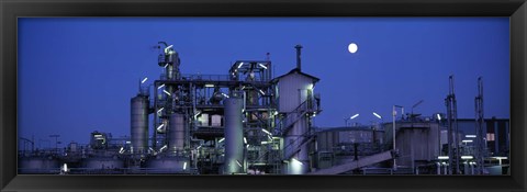 Framed Low angle view of an oil refinery, Hamburg, Germany Print