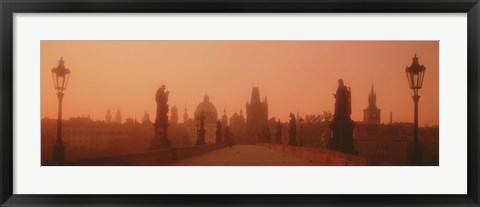 Framed Daybreak Karluvmost Praha Czech Republic Print