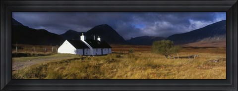 Framed Highlands Cottage, Glencoe, Scotland, United Kingdom Print