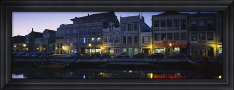 Framed Buildings at the waterfront, Costa De Prata, Aveiro, Portugal Print