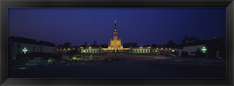 Framed Our Lady Of Fatima at Night, Fatima, Portugal Print