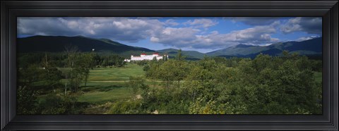 Framed Hotel in the forest, Mount Washington Hotel, Bretton Woods, New Hampshire, USA Print