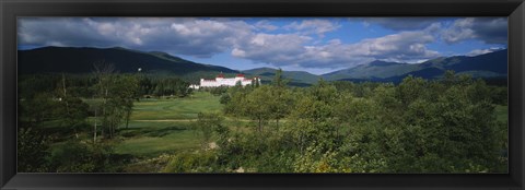 Framed Hotel in the forest, Mount Washington Hotel, Bretton Woods, New Hampshire, USA Print