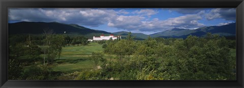 Framed Hotel in the forest, Mount Washington Hotel, Bretton Woods, New Hampshire, USA Print