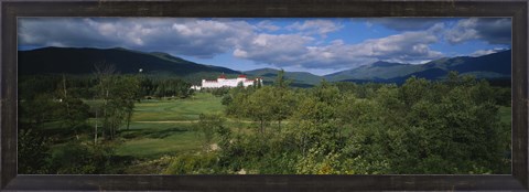 Framed Hotel in the forest, Mount Washington Hotel, Bretton Woods, New Hampshire, USA Print