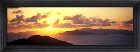Framed Sunset Virgin Gorda British Virgin Islands Print