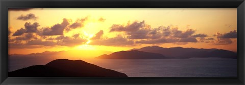 Framed Sunset Virgin Gorda British Virgin Islands Print