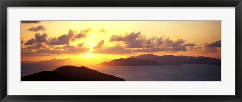 Framed Sunset Virgin Gorda British Virgin Islands Print