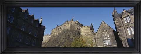 Framed Low angle view of buildings, Edinburgh Castle, Edinburgh, Scotland Print